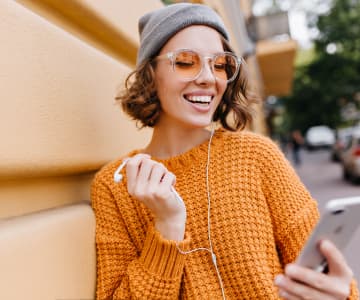 girl with a smartphone